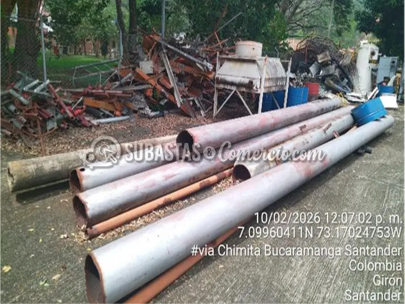 Tramos de Tubería en Acero al Carbón, Residuos Industriales Ferrosos