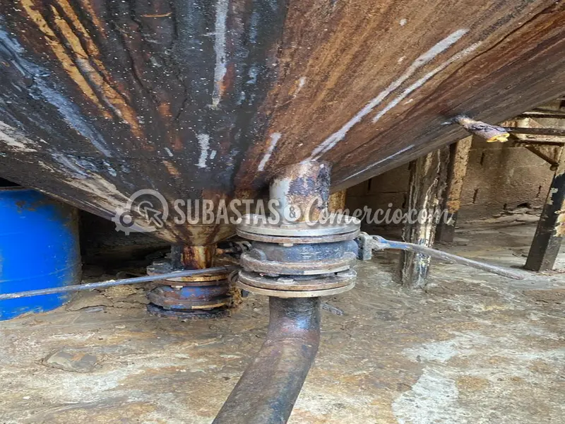 Tanque de mezcla y proceso termico con agitador en acero al carbon en